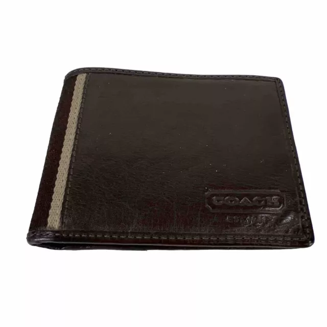 COACH MEN'S BROWN Leather Bifold Wallet $30.95 - PicClick