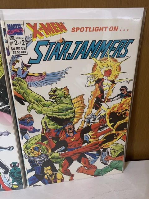 X-Men Spotlight On Starjammers 1 & 2 🔥1990 Complete Set🔥Marvel Comics🔥NM 3