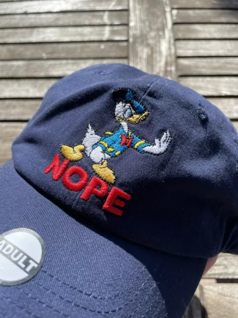 Disney Donald Duck Navy Blue Nope Embrodiered Men women Adult Baseball Cap Hat