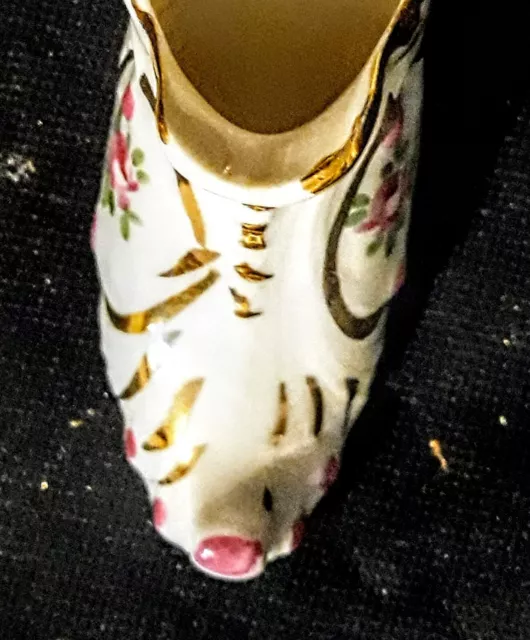 Rare Find Vintage Enameled China Slipper Circa Early 1900s Mint Condition 2