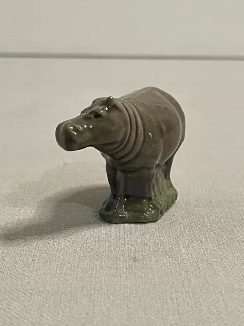 Wade Whimsies Hippopotamus Animal Figurine England Number 2 Grey 3
