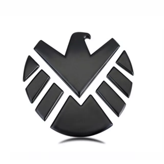 Marvel Agents of SHIELD Logo 3D Metal Car Auto Badge Black Emblem Sticker