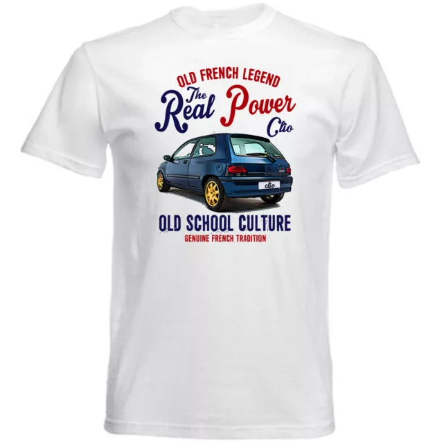 Vintage French Car Williams Clio 1 - New Cotton T-Shirt