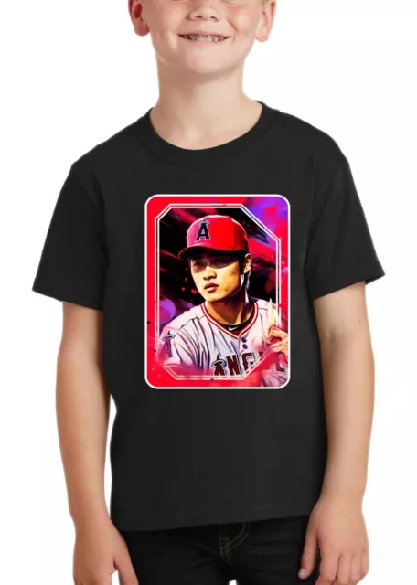 Neu Art Society Jugend Shohei Ohtani Sammelkarte Schwarz T-Shirt XS-XLARGE