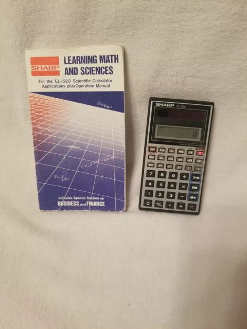 Sharp EL-520 Scientific Calculator with operations manual