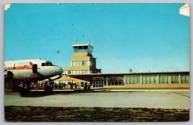 Bishop Airport Flint Michigan Airport Airplane Plane Runway Cancel 1967 Postcard
