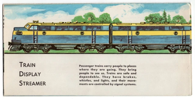 Vintage School "TRAIN DISPLAY STREAMER" [Assoc Of American Railroads]