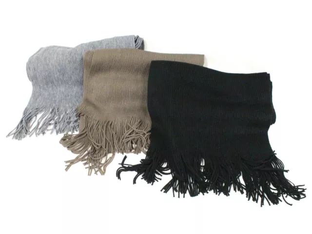 Father's Day Gift Men Women Simple Fashion Long Knitted Scarf Winter Warm Soft