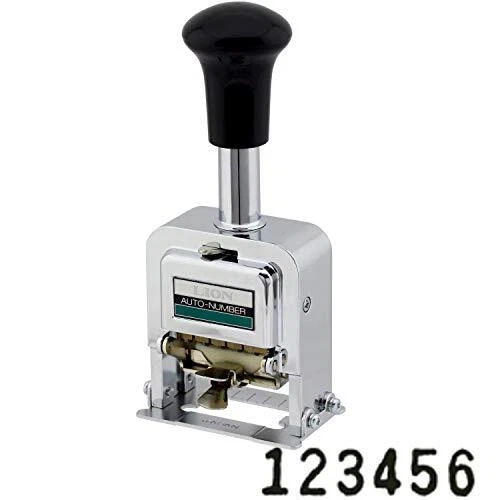 Lion -Line Heavy-Duty Automatic Numbering Machine 6-Wheel Gothic 1 Numbering ...