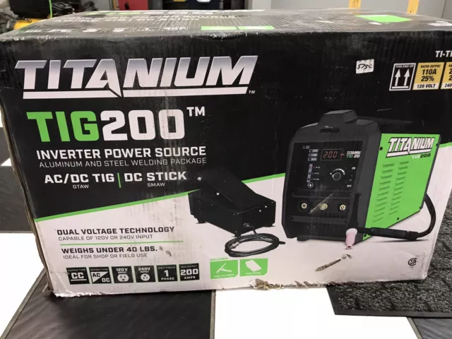 *NEW* Titanium TI-TIG200 TIG 200 Professional AC/DC TIG Welder 120/240v Input