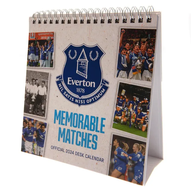 Everton FC Desktop Easel Calendar 2024 Official Merchandise Great Gift Idea