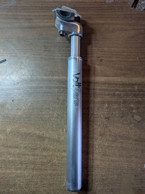 Tige de selle Vintage - Acier Chromé - 25,4 mm - Avec