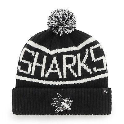NHL San Jose Sharks Bonnet en Laine Calgary Noir Tricoté Chapeau 192915550739