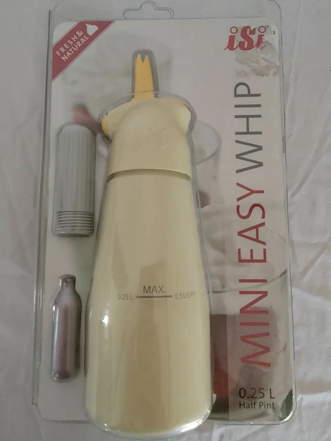 New iSi Mini Easy Whip Whipped Cream Maker Half Pint Made in Austria Loc. S1TA New iSi Mini Easy Whip Whipped Cream Maker Half Pint Made in Austria Loc. S1TA
