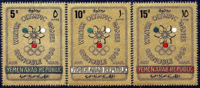 Yemen 1968 Grenoble Winter Olympic Games Olympics Sports Winners Gold 3v set MNH
