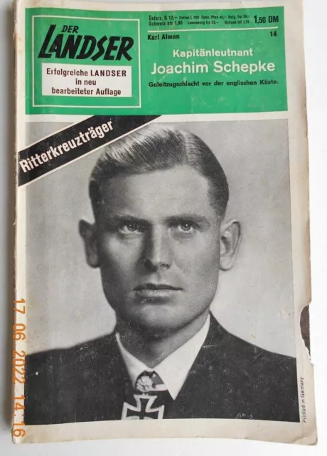 Der Landser Ritterkreuzträger Nr.14  "Kapitänleutnant Joachim Schepke"