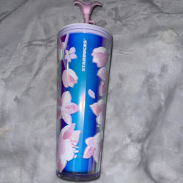 STARBUCKS 2024 CHERRY Blossom With Flower Topper 24oz Venti Cold Cup