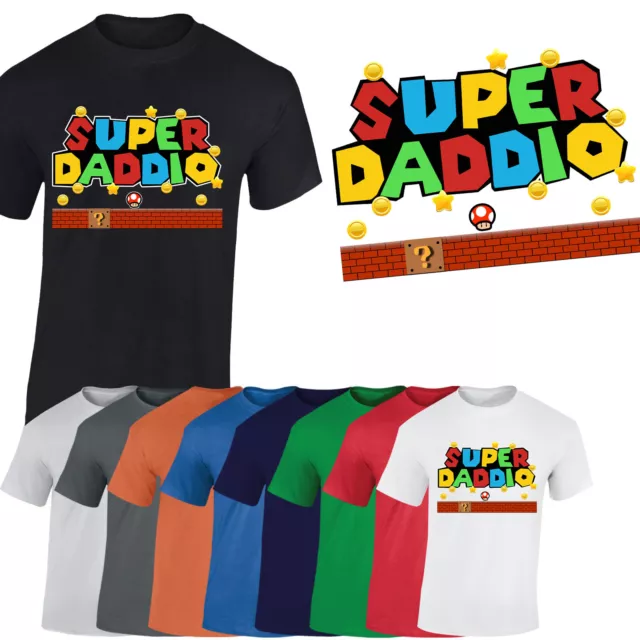 Super Daddio Mens T-Shirt Game Fathers Day 2023 Novelty Dad Funny Gift Tshirt