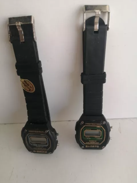 Raro Orologio Donna Lcd Disco Sub 200M Anni '80