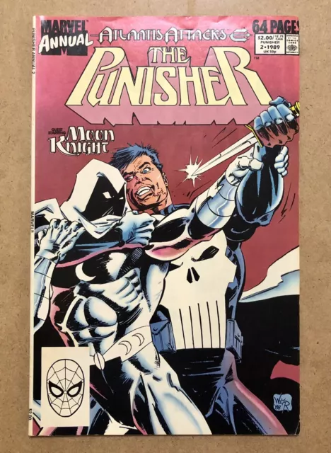Punisher Annual 2 (1989) - 1st vs Moon Knight - Atlantis Attacks - Disney+