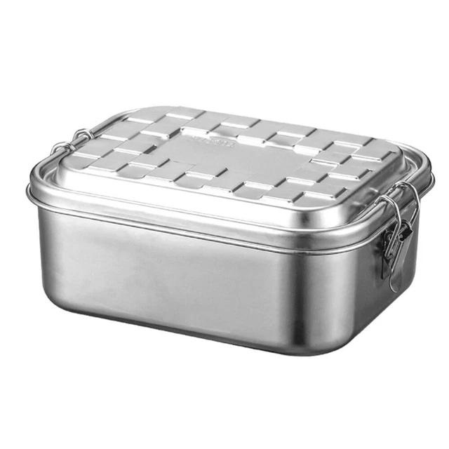 DIVIDED LUNCH BOX Removable Portable Food Container Stainless Steel