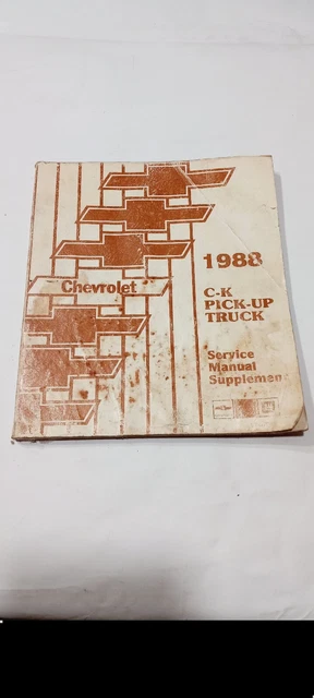1988 CK Chevrolet Pick Up Truck Factory Supplement Service Manual Book SKU-L
