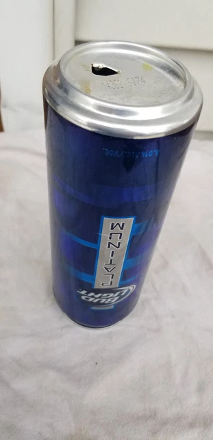 25Oz  Bud Light Platnum Alumnum Beer Can Cans Empty Fam Po
