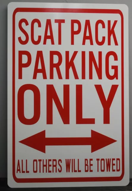 SCAT PACK Parking Only Metal Street Sign For Dodge Charger Challenger Super Bee