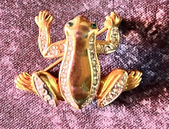 Broche En Argent 925 Et émail - Grenouille Stylisée Mexico Taxco Circa 1960 - Parfait état