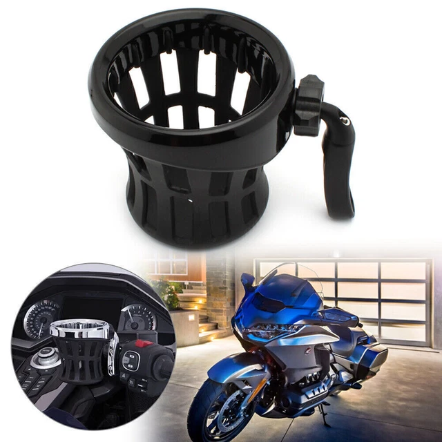 Handlebar Cup Holder Drink W/ Mesh Basket Mount For Harley Universal Black US