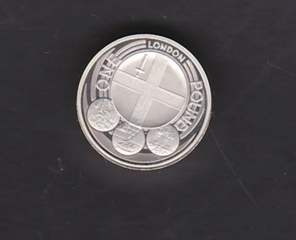 Boxed 2010 London Piedfort Silver Proof £1 Coin With Certificate-Near Mint.