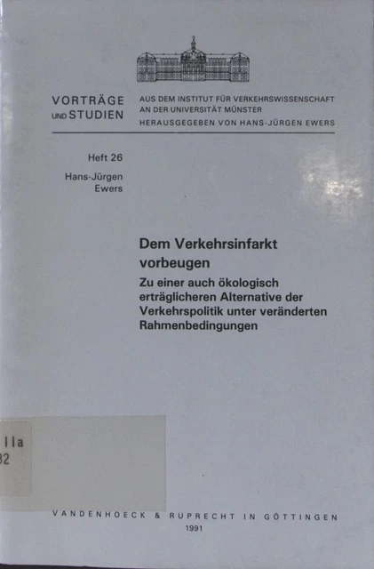 Dem  Verkehrsinfarkt vorbeugen Westfälische Wilhelms-Universität Münster. Instit