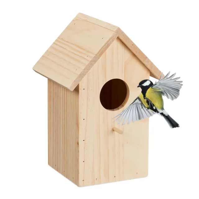 Caja nido Casa para pájaros Casa colgante Refugio pájaros Caja anidación madera