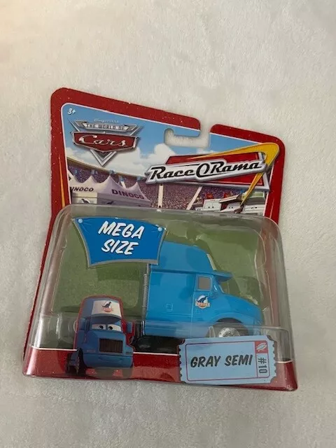 Disney Pixar World Of Cars Race O Rama Gray Semi #10 Mega Size Sealed!