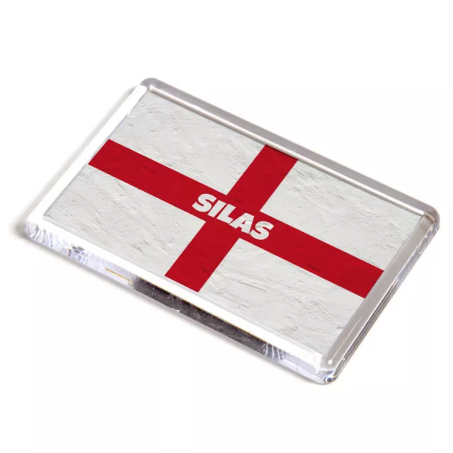 FRIDGE MAGNET - Silas - St George Cross/England Flag - Boy's Name Gift