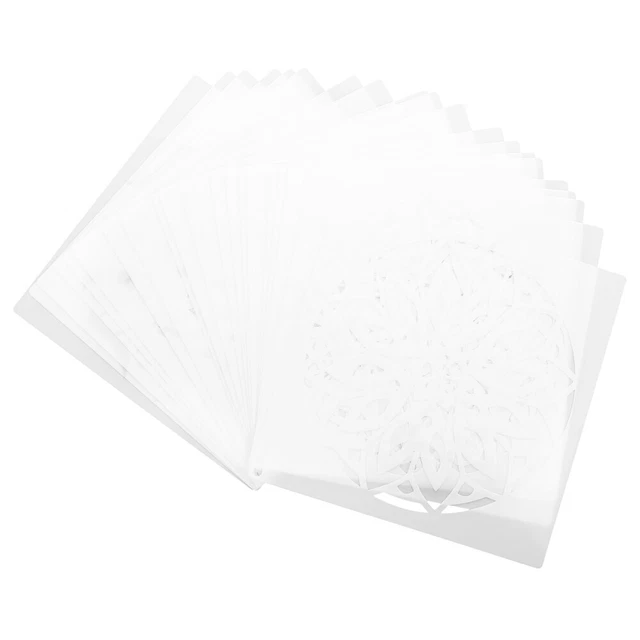 24Pcs Sheets Nail Art Hollow Stencil Template Stickers DIY Manicure Tool Stamp E