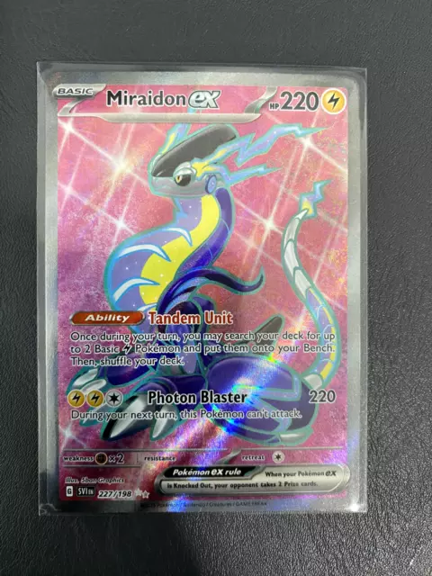 Pokemon - Miraidon ex 227/198 - Scarlet & Violet - Ultra Rare - Holo Full  Art