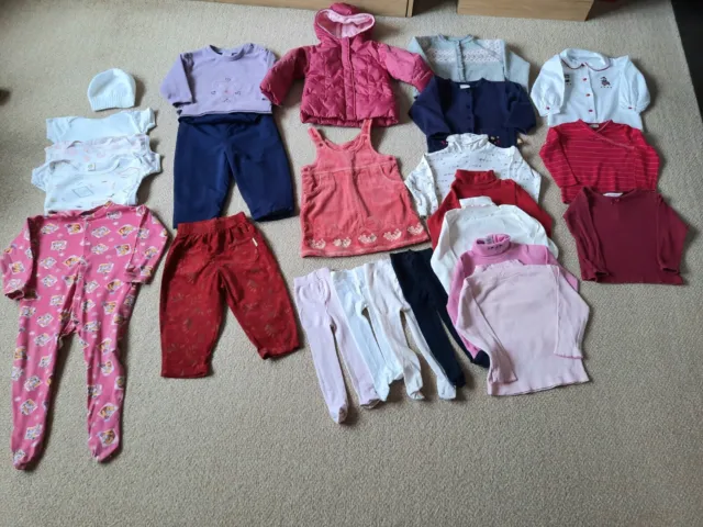 HUGE Baby Girl 18-24 Month Clothes Bundle - 24 Items -inc M&S