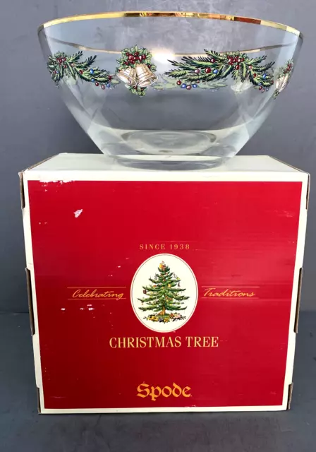 Spode Christmas Tree Garland Salad Bowl 9 Inch