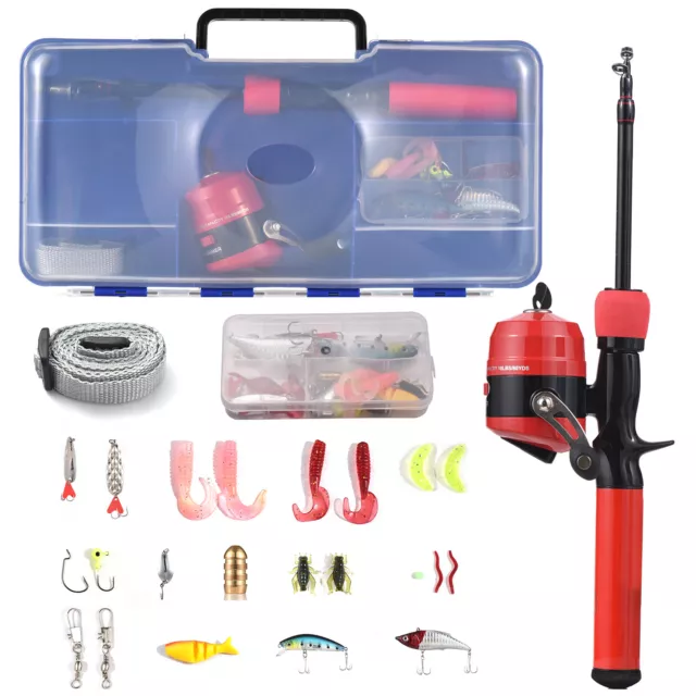 Fishing  and Reel Set Fishing Rod and Reel Combo with Hooks  U1H5