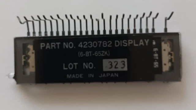 Futaba 6-BT-65ZK ((P/N 4230782) Vacuum Fluorescent Display (VFD) For Radio/Clock
