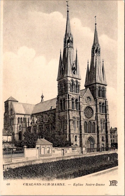 *47810 cpa Chalons sur Marne - Church of Notre Dame