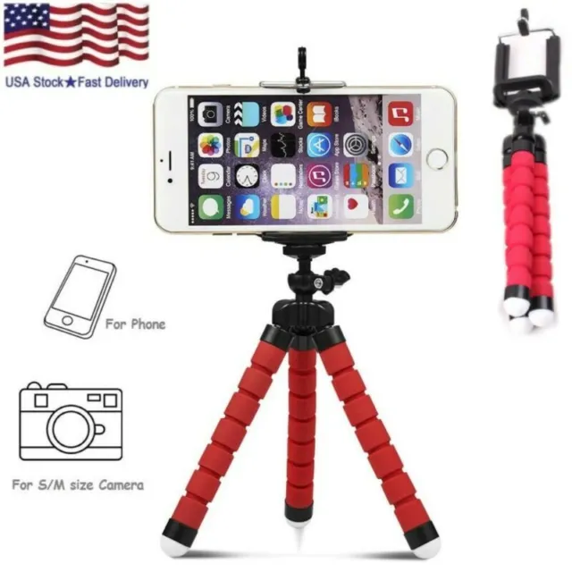 Octopus Adjustable Tripod Stand Flexible Phone Holder for iPhone Camera Bracket