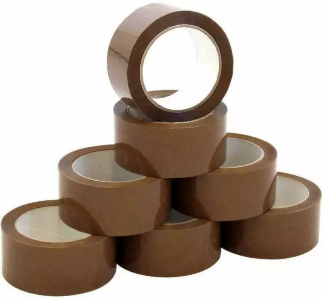 Strong Parcel Packing Tape Brown/Clear/Fragile 48mm x 66m | Carton/Cellotape/2"