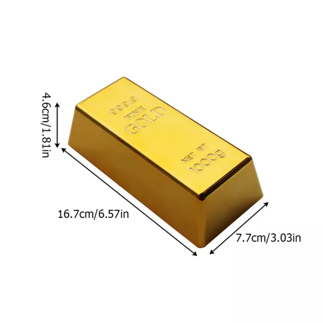 Simulation Gold Bar Bullion Door Stop Gold Brick Home Door GF