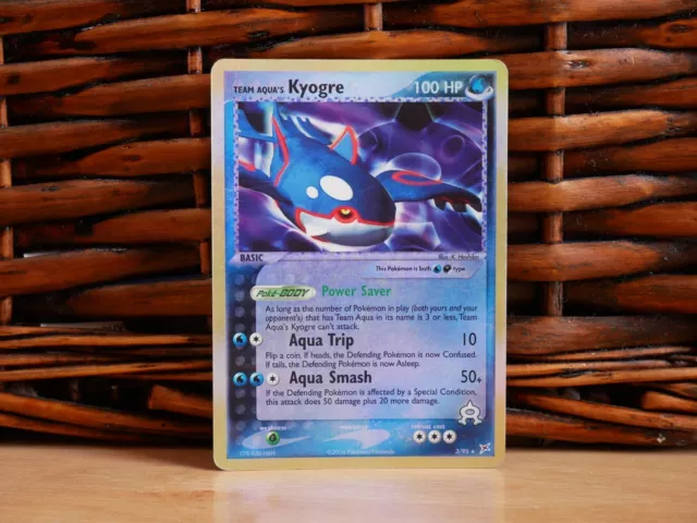 Pokemon KYOGRE 3/95 | HOLO | MP Moderate Play | EX Team Magma v Team Aqua | 2004