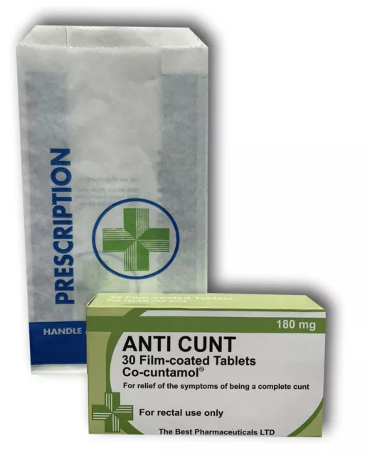 Anti C*nt Novelty Joke Pill Tablet Box - Fun Rude Xmas/Birthday Gift - Funny