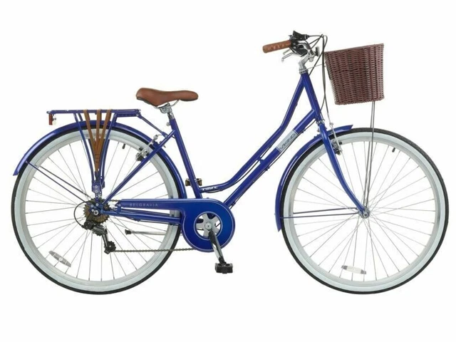 Viking Belgravia Ladies Bike Heritage Low Step Bicycle 700c Wheel 6 Speed Blue