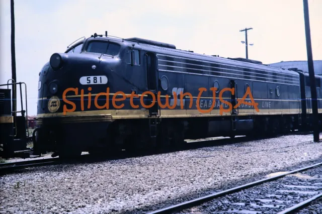 Vtg 1968 Train Slide 581 Seaboard Coast Line Engine Tampa FL X3D053