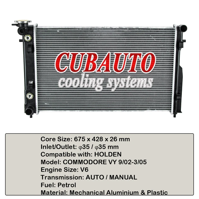 26MM RADIATOR FIT HOLDEN Commodore VY V6 9/2002-3/2005 Auto & Manual ...
